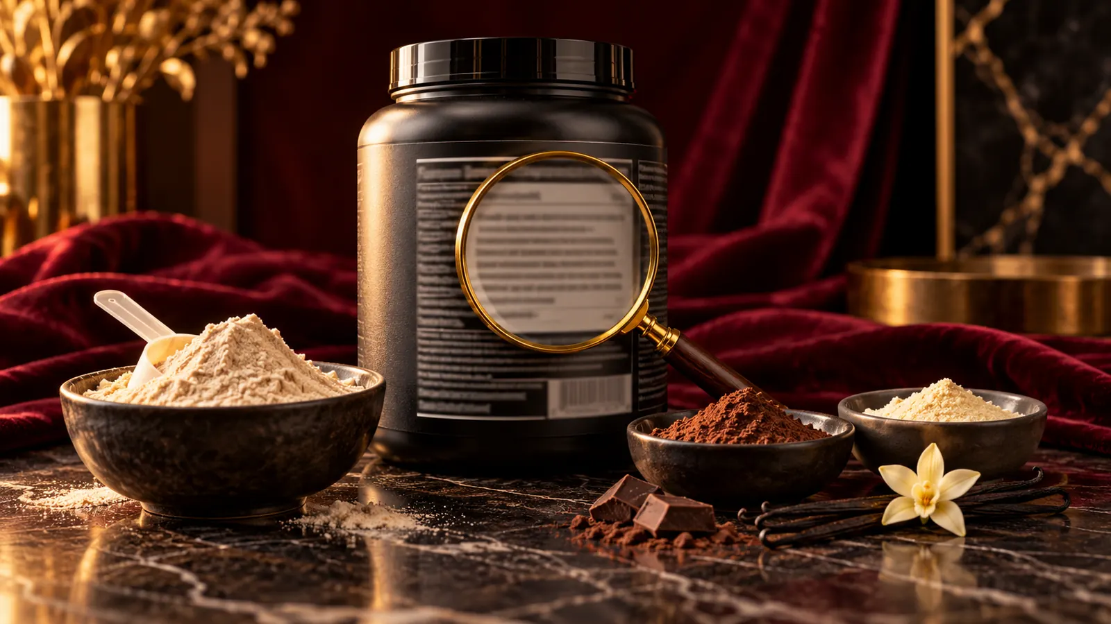 Zutatenliste beim Proteinpulver