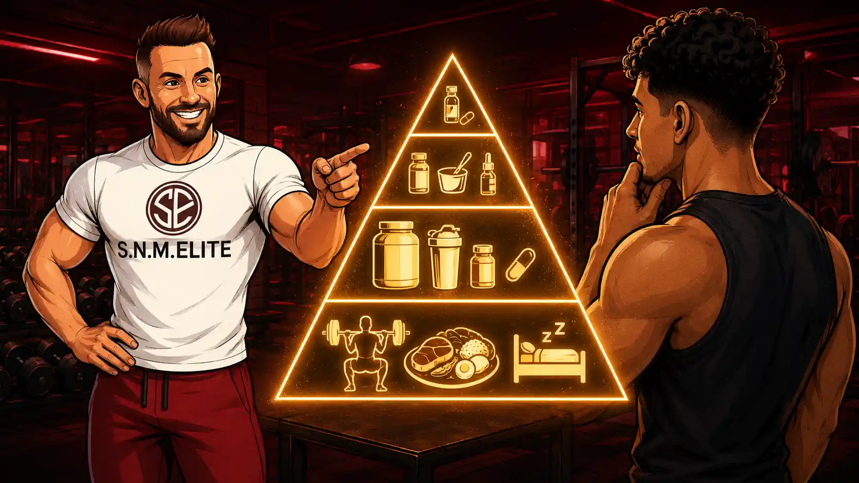 Supplement-Hierarchie für Muskelaufbau
