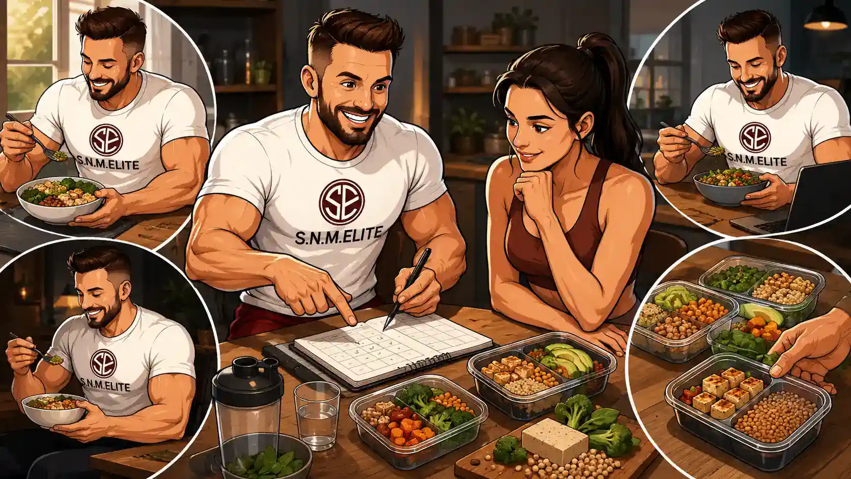 Plant-Based-Menü mit ~100–110 g Protein pro Tag